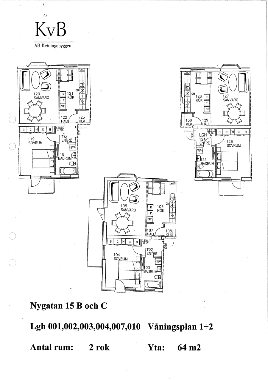 Planlösning för Nygatan 15 C